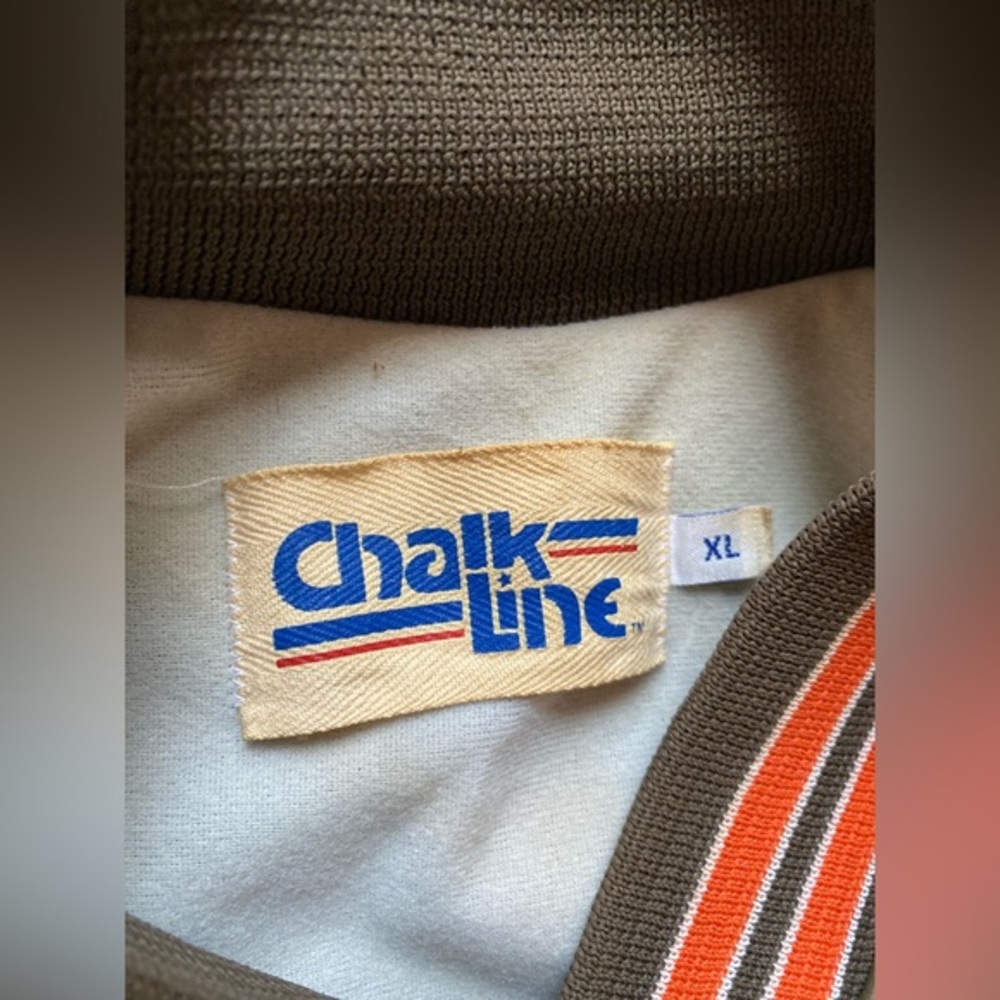 Vintage Chalk Line 90's Cleveland Browns NFL Football Satin Jacket Men's Size XL - Picture 8 of 11
